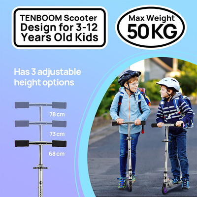 Aluminum Alloy Foldable PU 2 Wheels Kid Scooter For Children